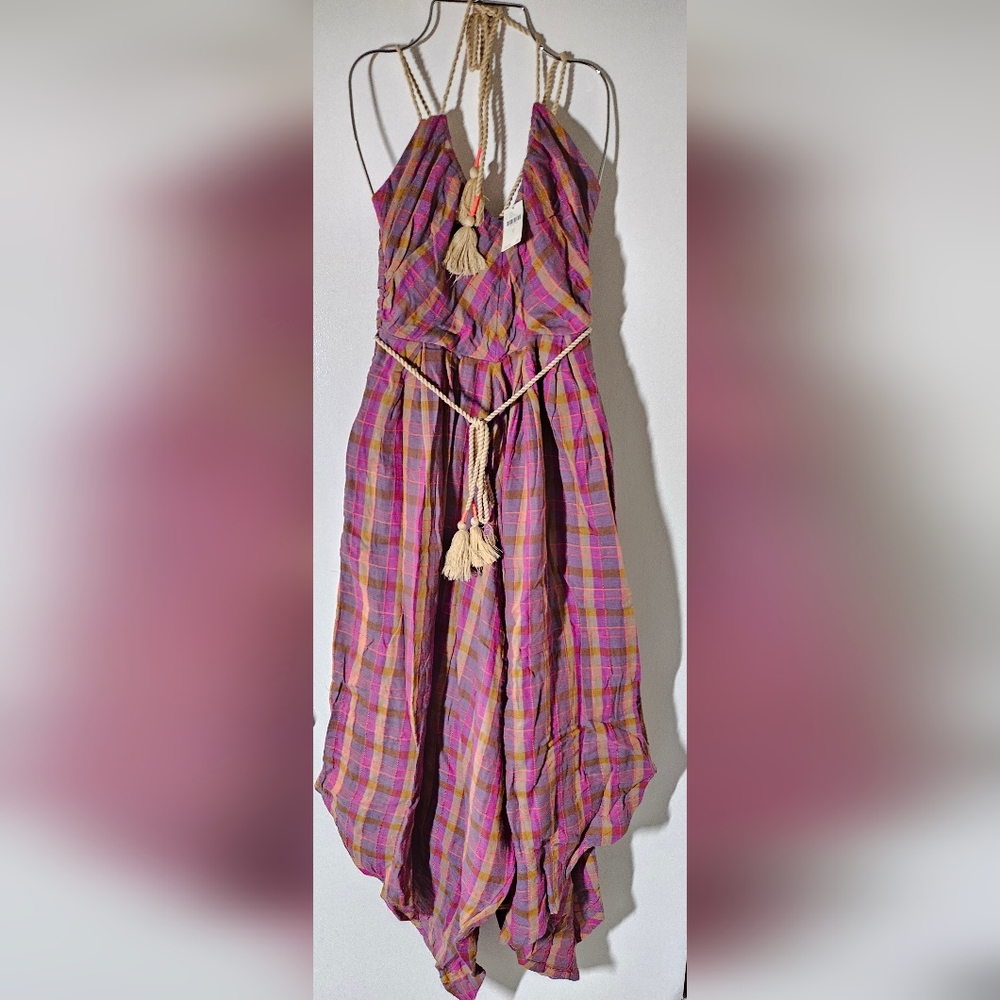 NWT beautiful Multicolor Anthropologie Jumpsuit sz 6 with side pockets